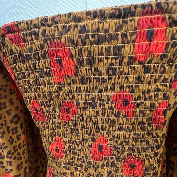 ASTR The Label Animal Print Floral Crop Top Mob Wife Office Siren Size Small - Picture 9 of 16